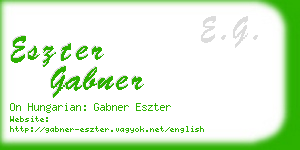 eszter gabner business card